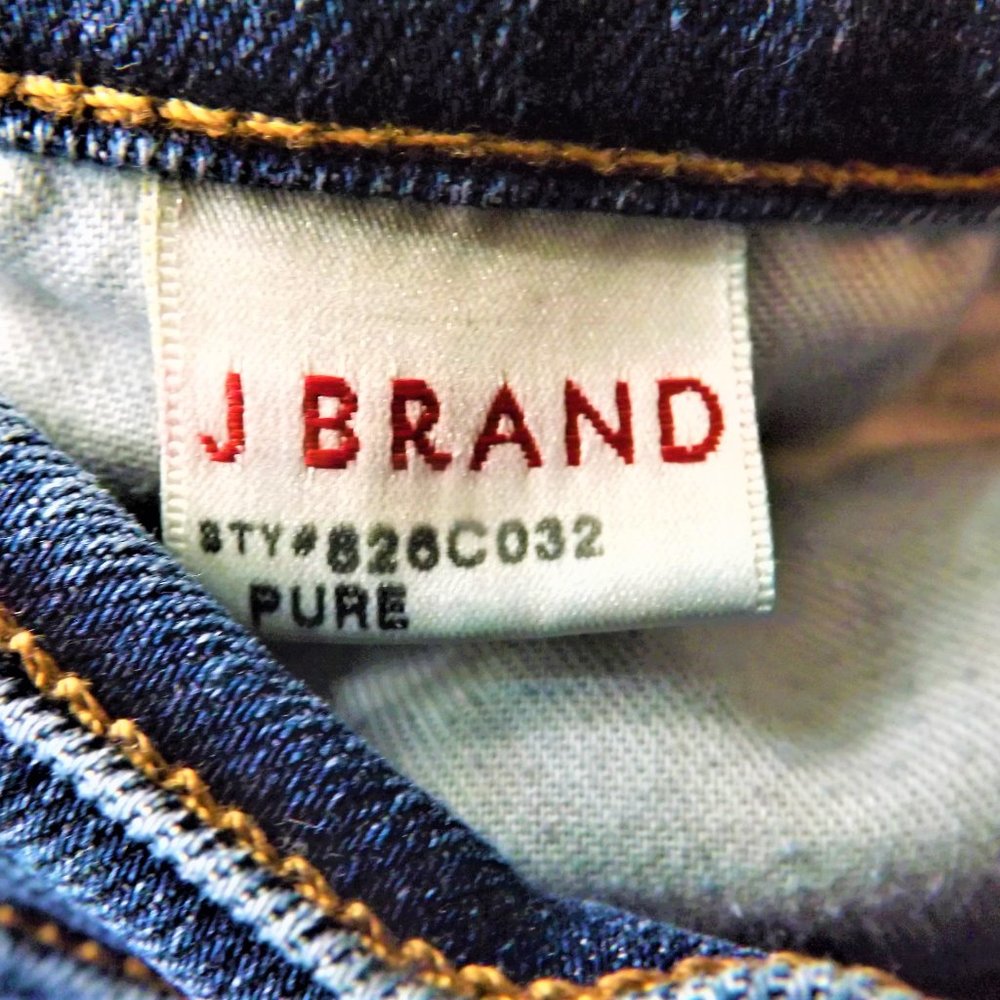 J Brand 5 Pocket Style Blue Denim Light Distress Med-Dark Wash Jeans Pants 27 - Picture 12 of 14